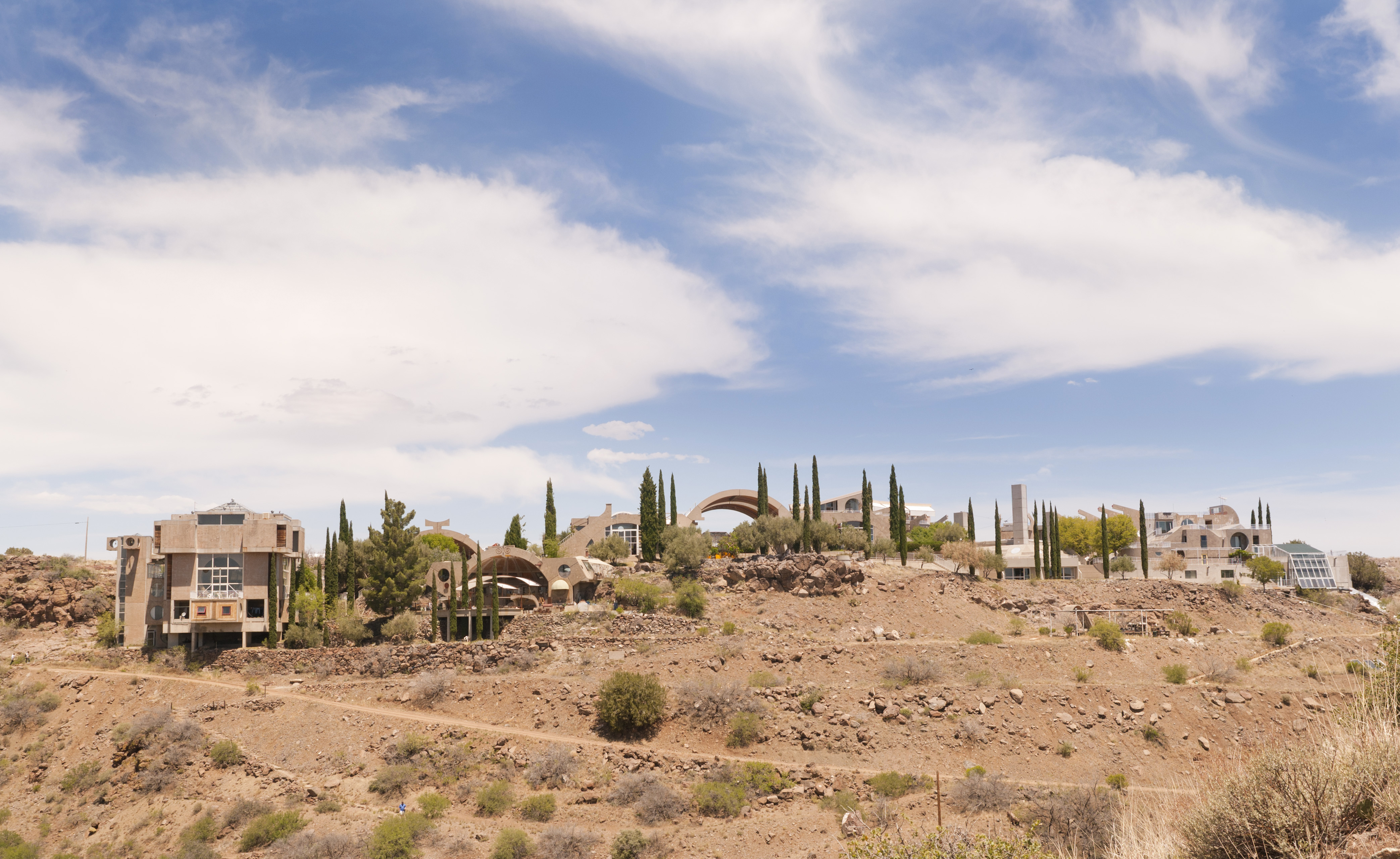 view of Arcosanti in the desert