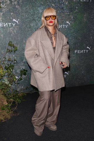 Rihanna at the FENTY x PUMA Creeper Phatty Earth Tone Launch Party in London April 2024