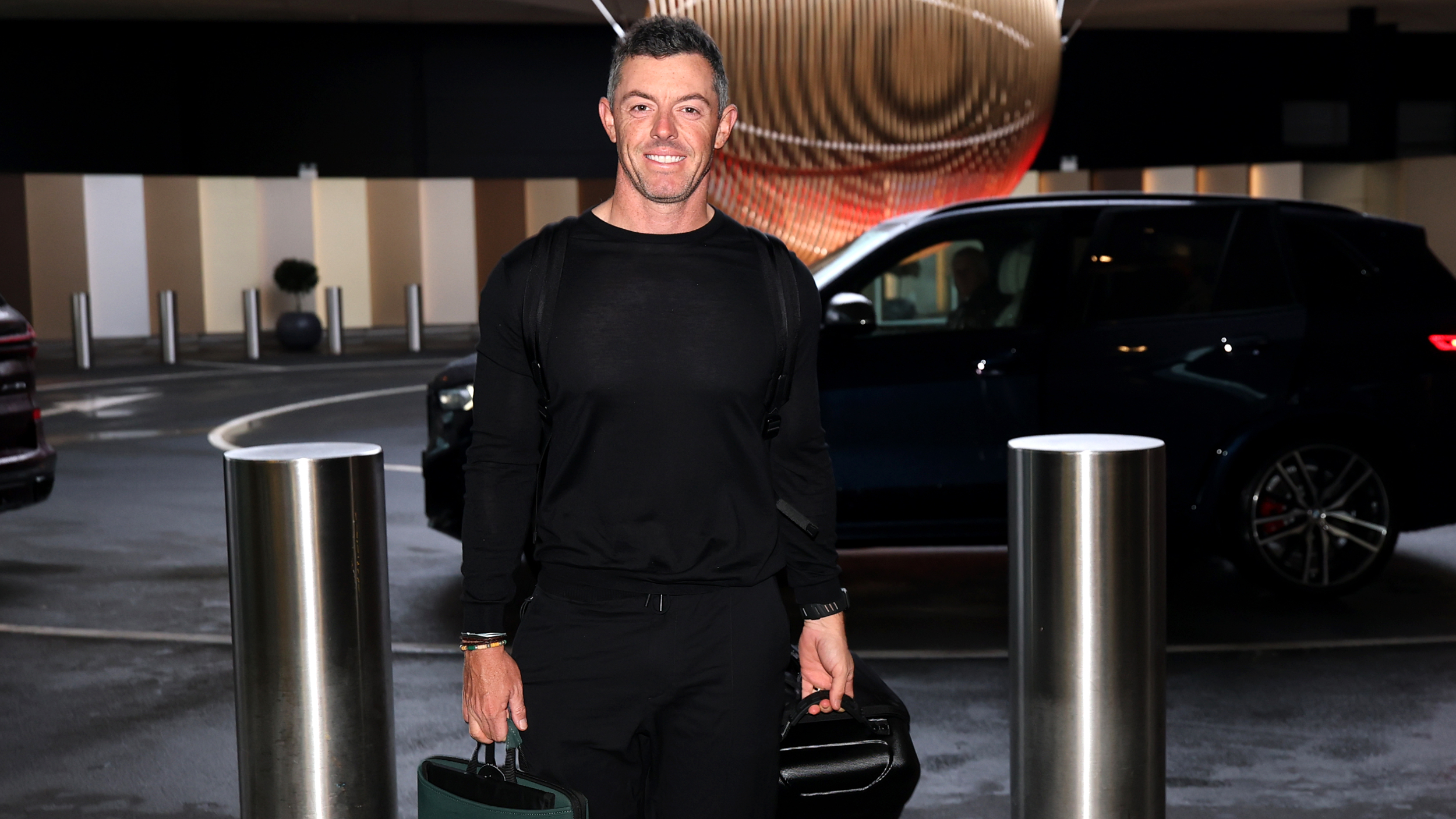 Rory McIlroy at Heathrow Airport
