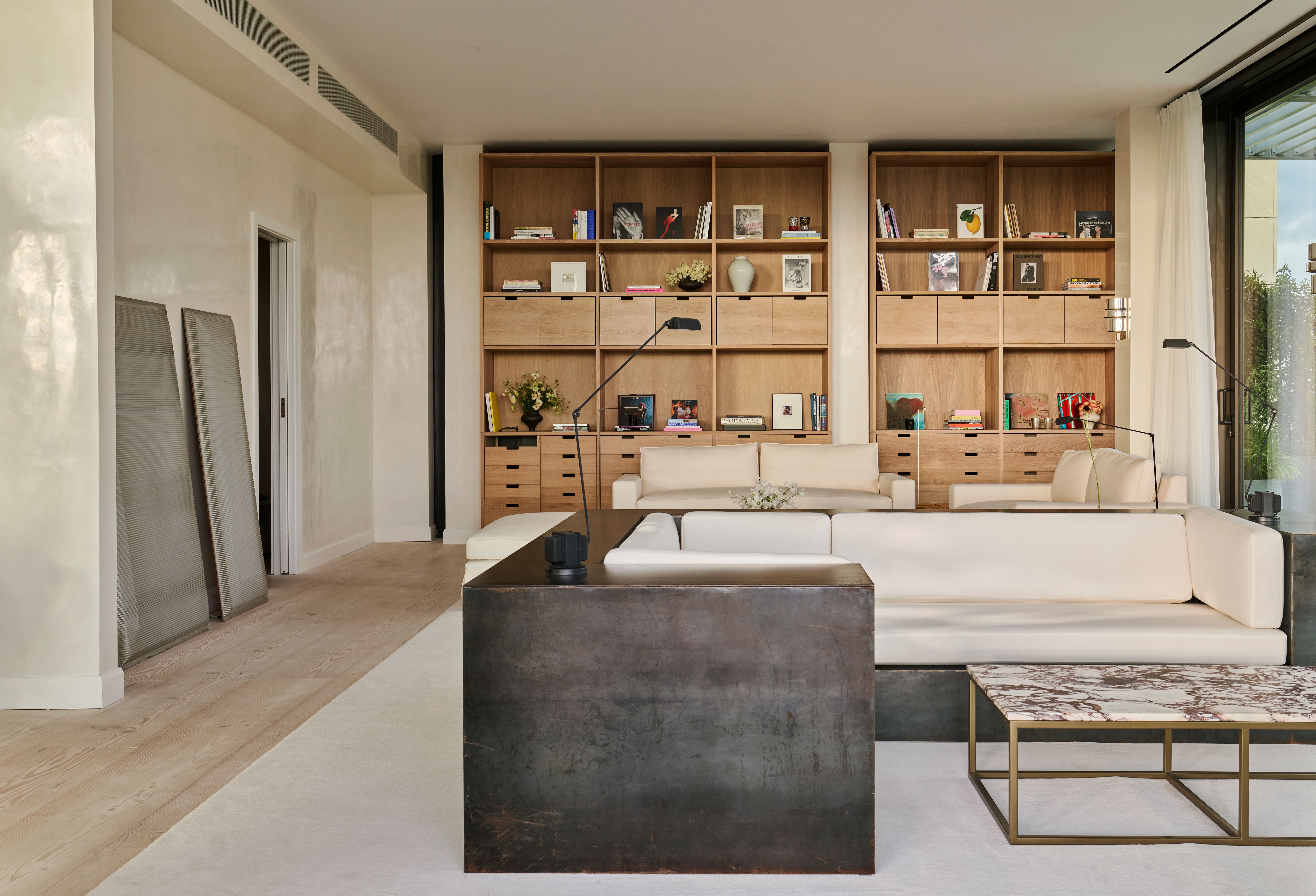 Expansive penthouse suite featuring a chef's kitchen, library and wraparound river-facing terrace