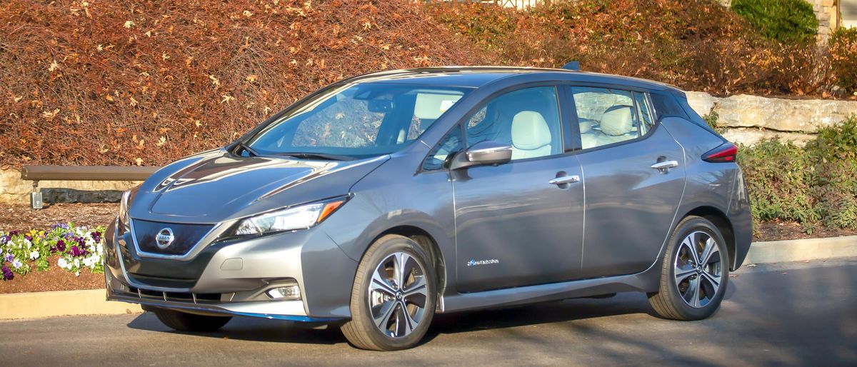 2022 Nissan Leaf parked on street