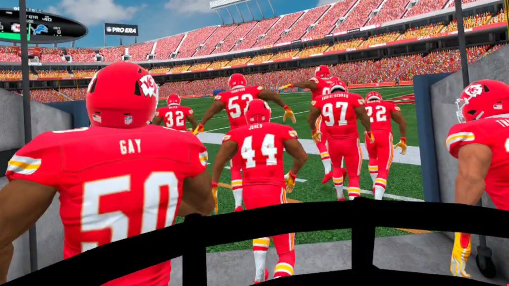 Screenshots of gameplay from NFL Pro Era II