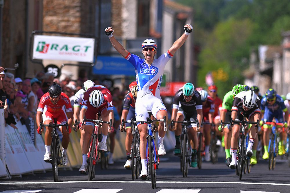 Arnaud Demare wins stage 2 at the Criterium du Dauphine
