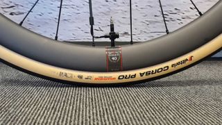 KAPS reserve wheelset fitted with Corsa Pro tyres 