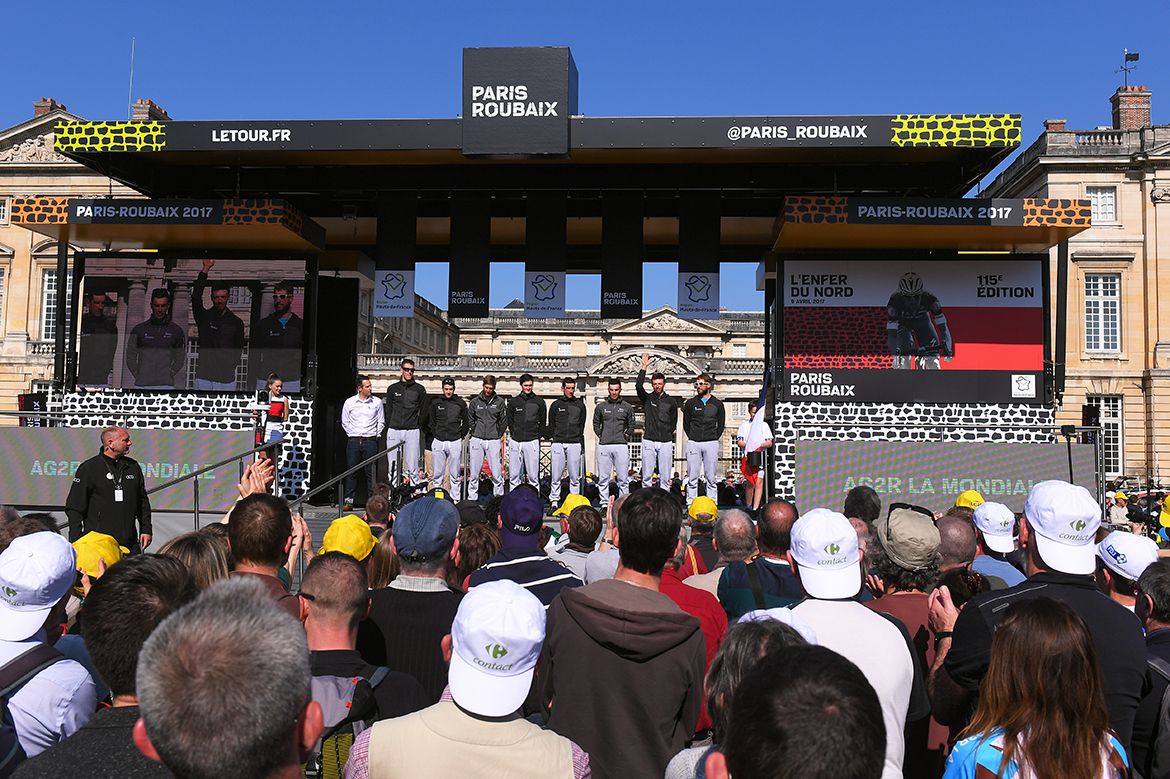 AG2R La Mondiale on home turf at the Paris-Roubaix team presentation