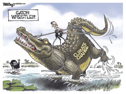 Editorial cartoon environment U.S. climate change