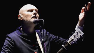 Billy Corgan of The Smashing Pumpkins performs onstage during The 33rd Annual KROQ Almost Acoustic Christmas 2024 at The Kia Forum on December 14, 2024