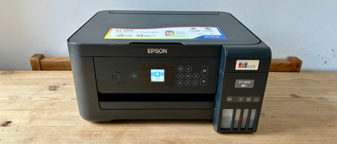 Epson EcoTank ET-2850 ink tank printer during our testing process