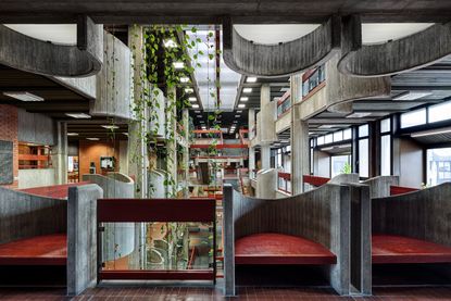 Brutalist Interiors, one of the best new architecture books. seen here the Faculty of PhilosophyA Stjepanović, B Janković and L Jovanović Anđelković, 1974–79Novi Sad, Serbia