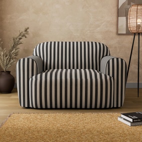 Marlo Woven Mid Stripe Snuggle Chair