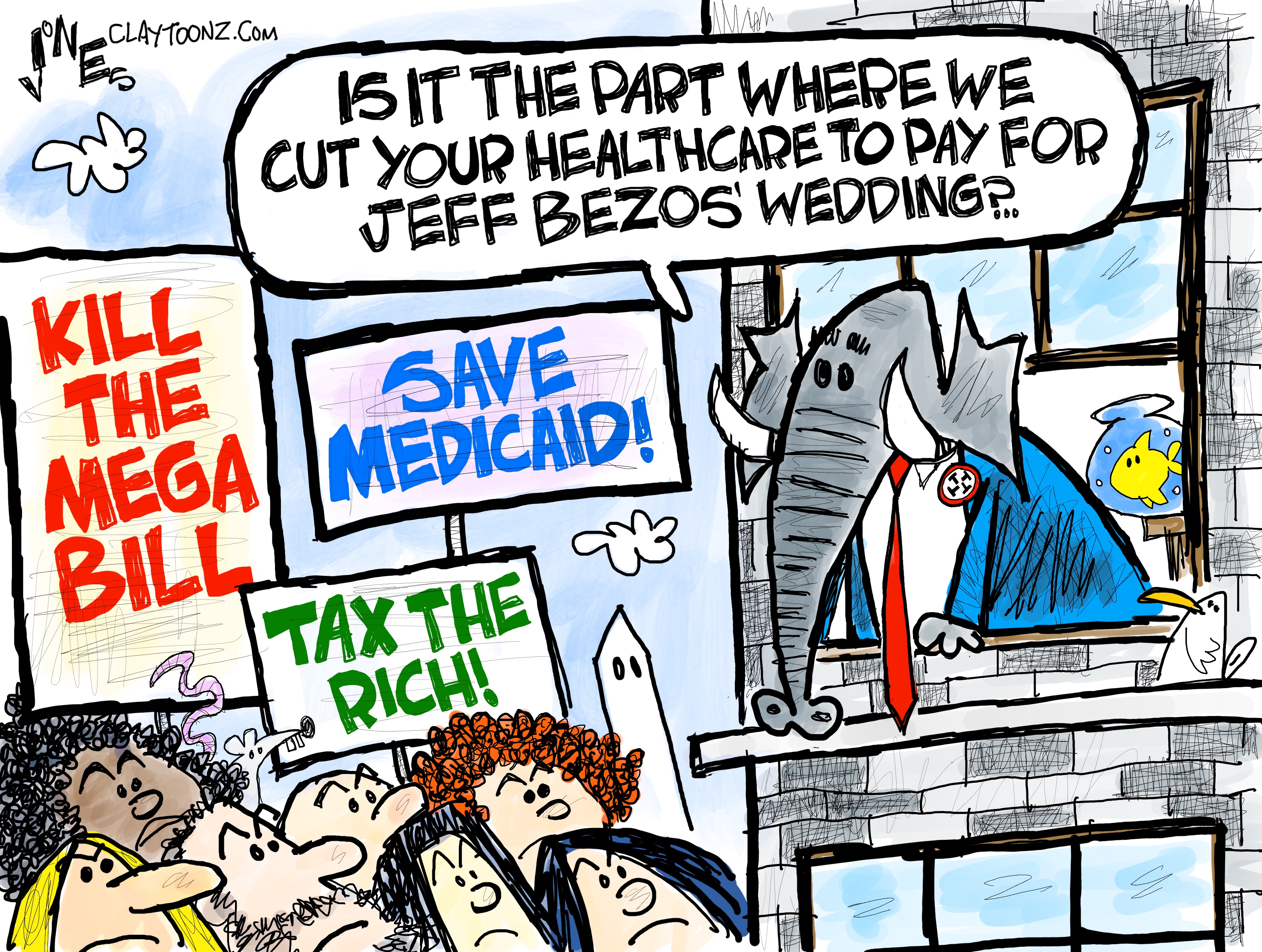 Political cartoon