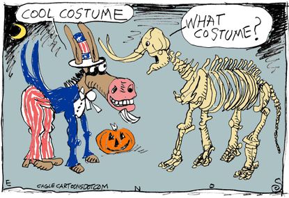 Political cartoon U.S. GOP Halloween