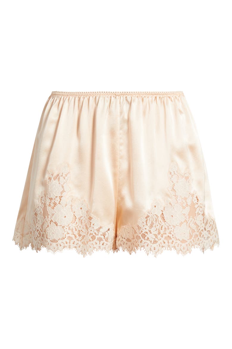 Iona Lace Trim Silk Satin Shorts
