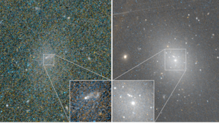 Example of two dwarf galaxies from the MATLAS sample showing signs of a star cluster merger