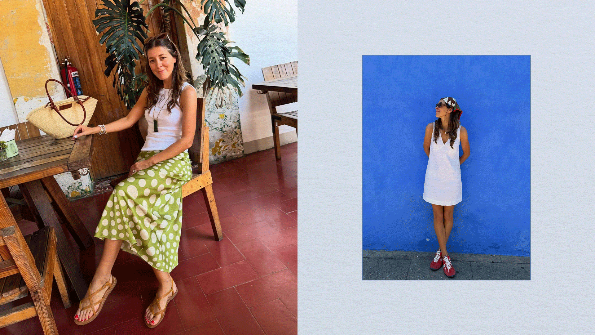 Judith Jones wearing various outfits in Oaxaca, Mexico