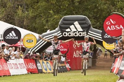 Lukas and Mathias Fluckiger of Trek World racing win stage six