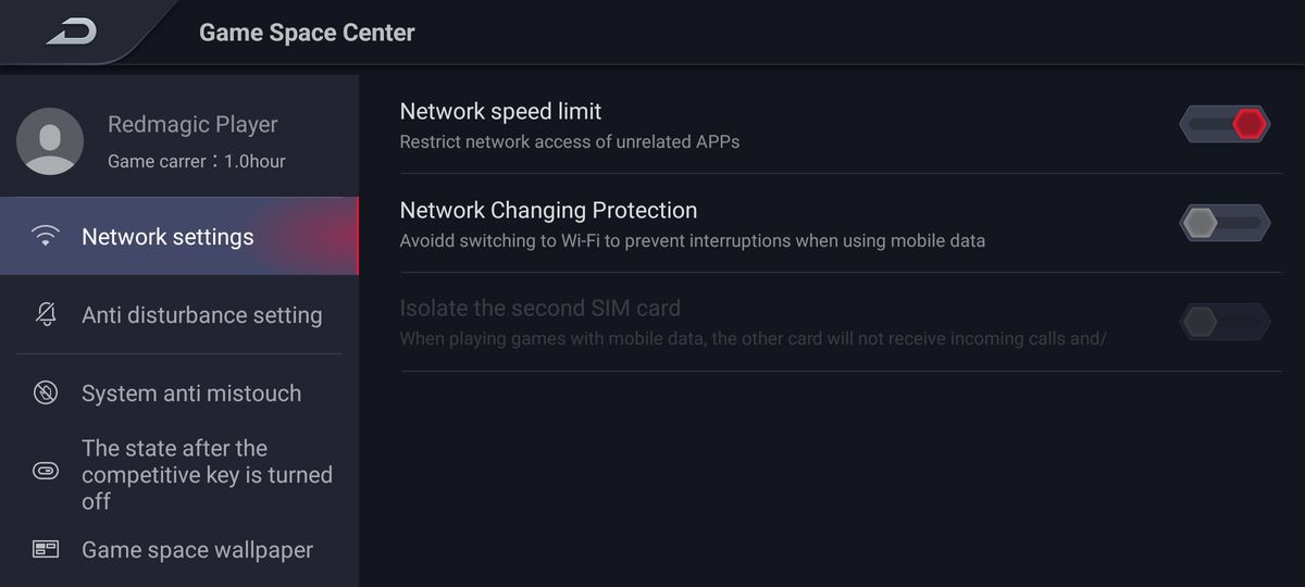 RedMagic 7 phone Game Lobby interface screenshot