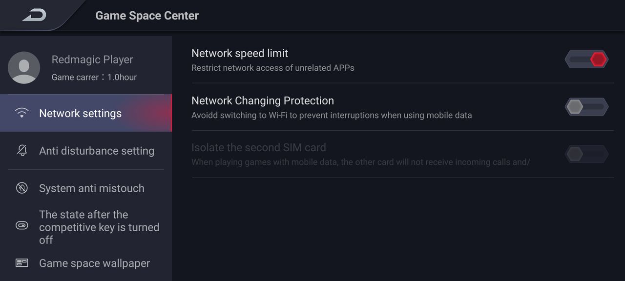 RedMagic 7 phone Game Lobby interface screenshot