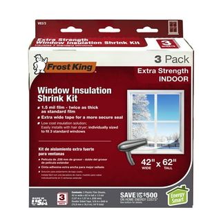 A red box of Frost King window insulation kit