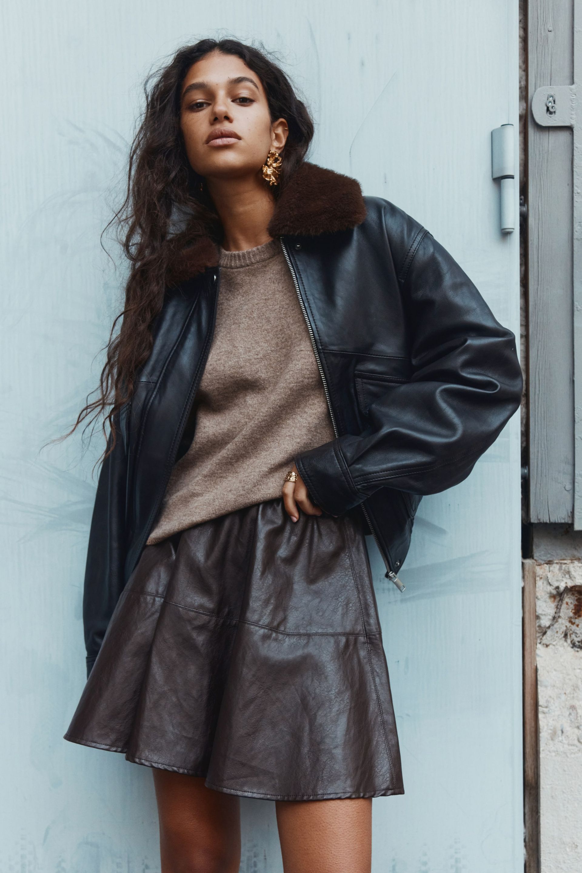 Mini Circle Skirt - Dark Brown