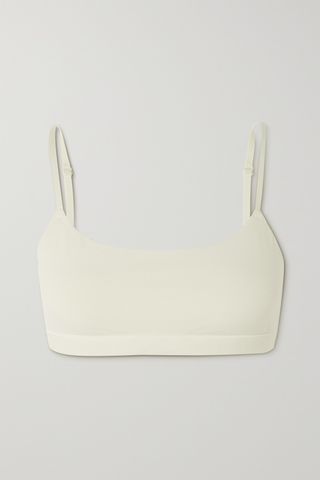 Scoop Stretch-Cotton Jersey Bralette - Bone