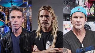Composite picture of Matt Cameron, Taylor Hawkins and Chad Smith