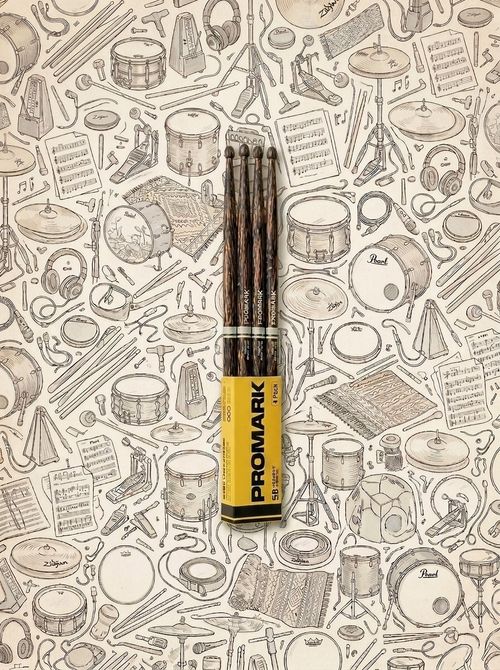 Rebound 5B Firegrain drumsticks (4 pairs)