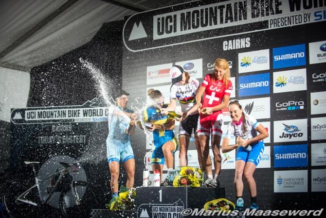 Podium: Kathrin Stirnemann, Jenny Rissveds, Alexandra Engen, Jolanda Neff, Eva Lechner
