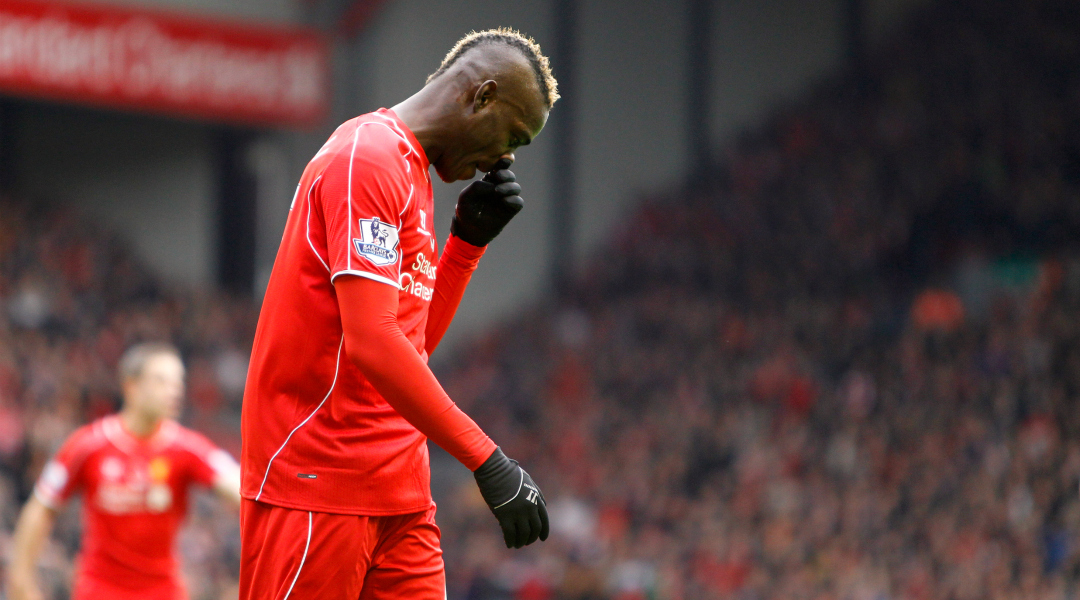 Mario Balotelli looks down; the Italian has disappointed since his high-profile move from Milan