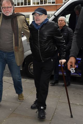 Phil Collins health update - Phil Collins seen at BBC Radio 2 promoting Genesis reforming on March 04, 2020 in London