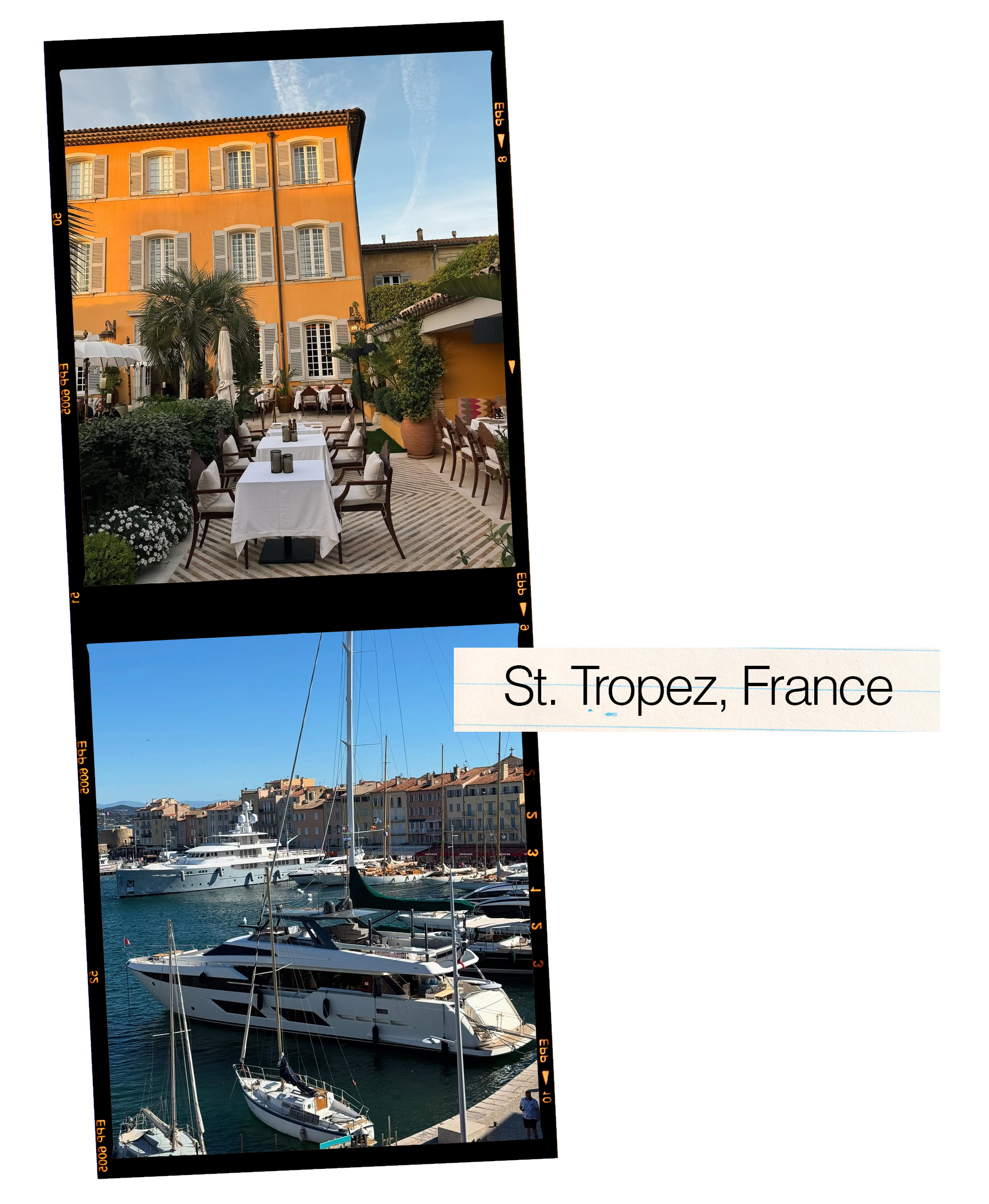 a collage of images featuring Saint-Tropez, France as a top travel destination for fashion people in 2025