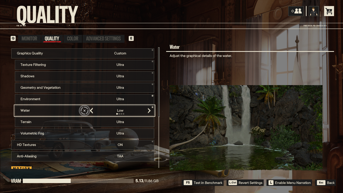 Far Cry 6 settings menu screenshots