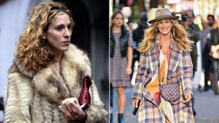 Sarah Jessica Parker as Carrie Bradshaw in 1998 and 2002