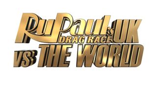 Gold logo for RuPaul's Drag Race UK vs The World