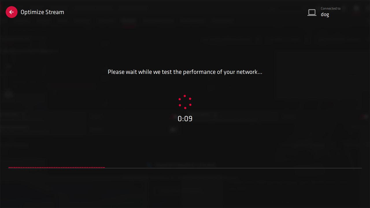 AMD Link software auto-optimisations screenshot from within the app.