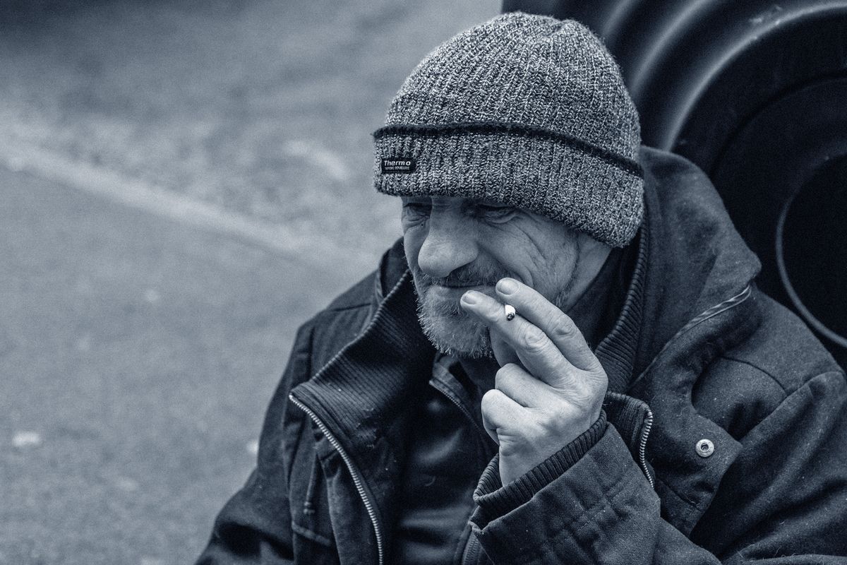 The reality of the run-down seaside town are the homeless left behind