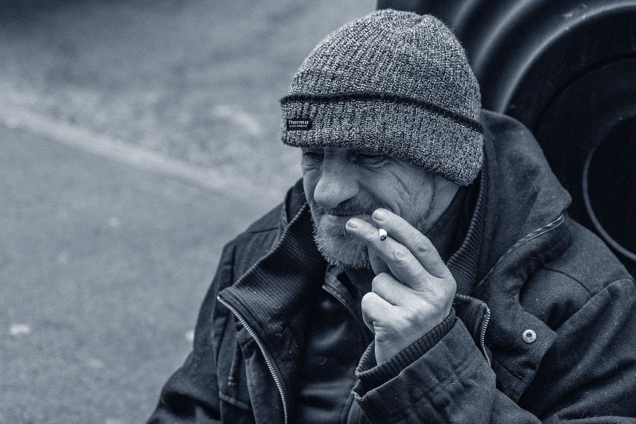 The reality of the run-down seaside town are the homeless left behind