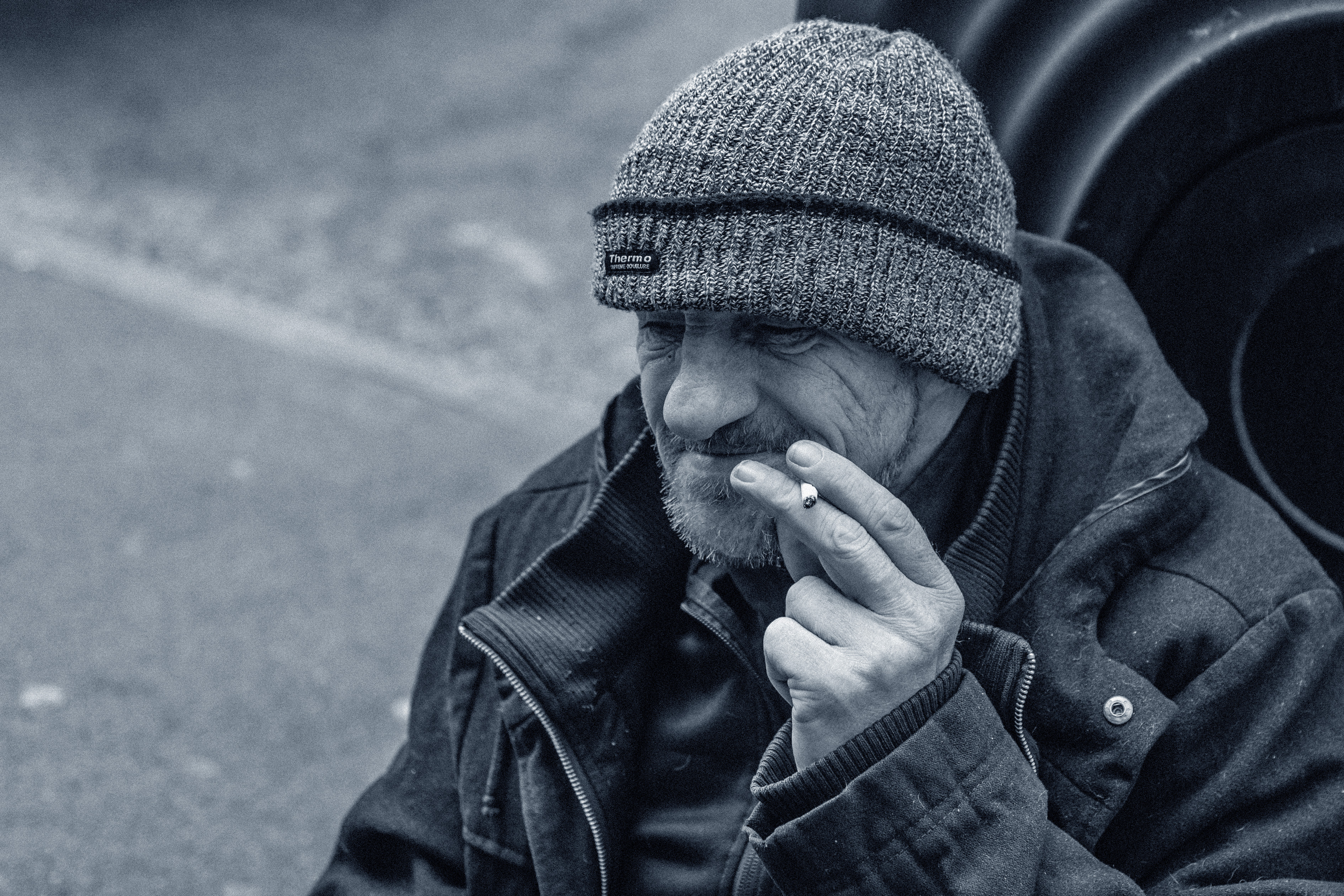 The reality of the run-down seaside town are the homeless left behind