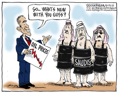 Obama Cartoon World Saudi Oil