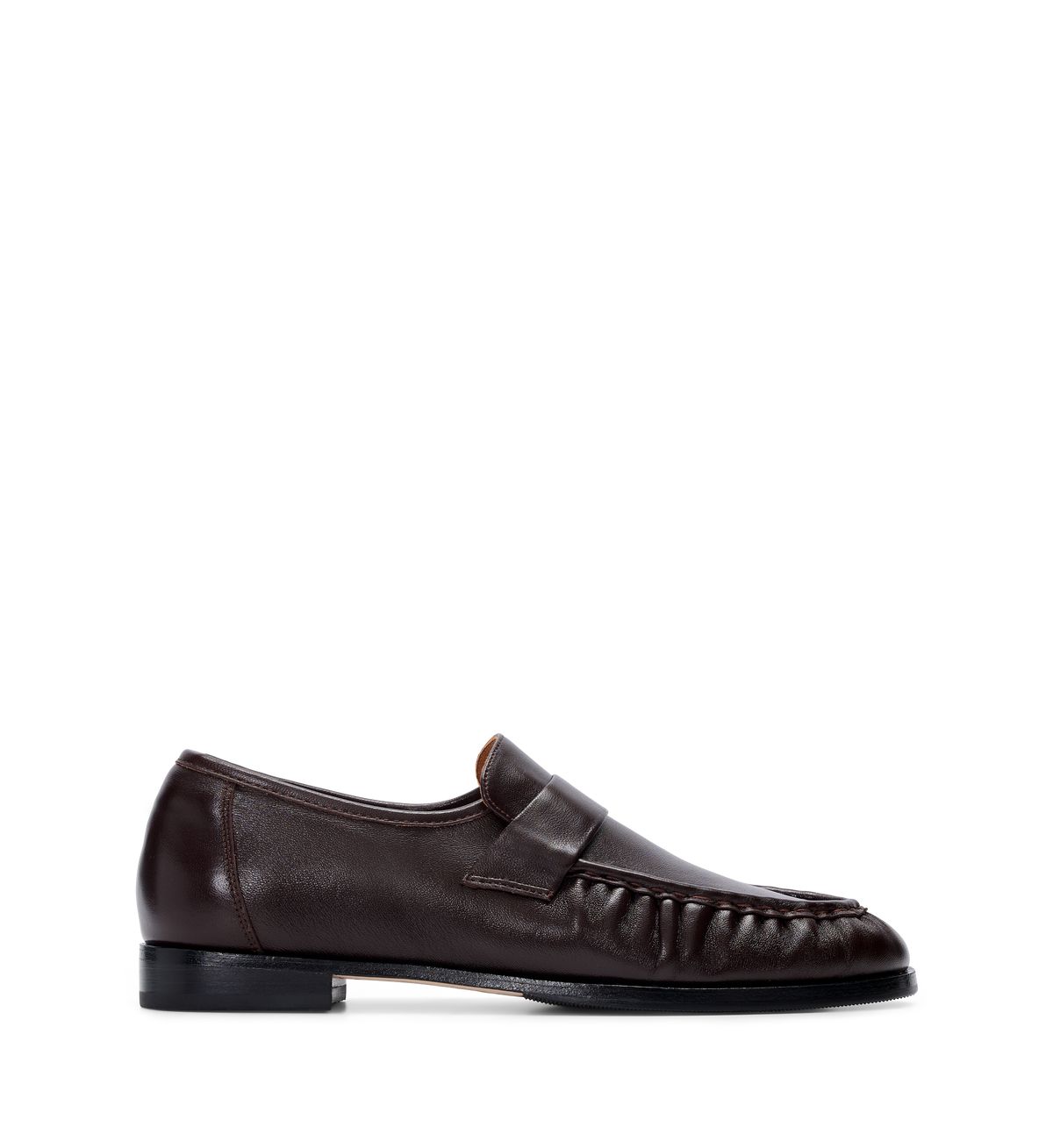 Chauna Chocolate Brown Leather Loafers