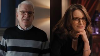 steve martin and tina fey in only murders in the building.