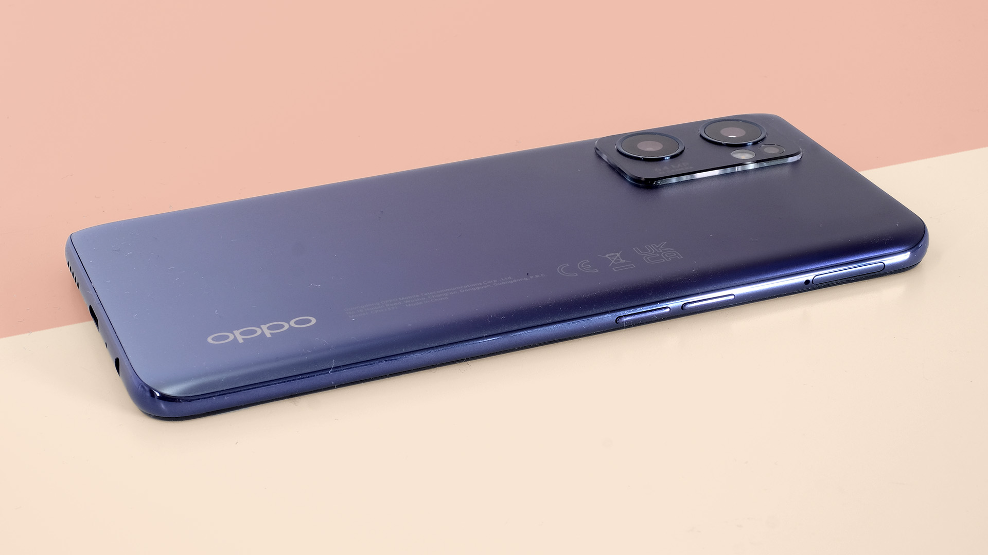 An Oppo Find X5 Lite viewed from the side