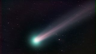 a photo of a comet