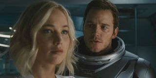 Jennifer Lawrence and Chris Pratt in Passengers