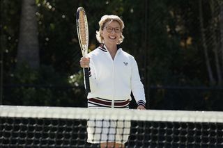 Annette Bening as Joy playing tennis.