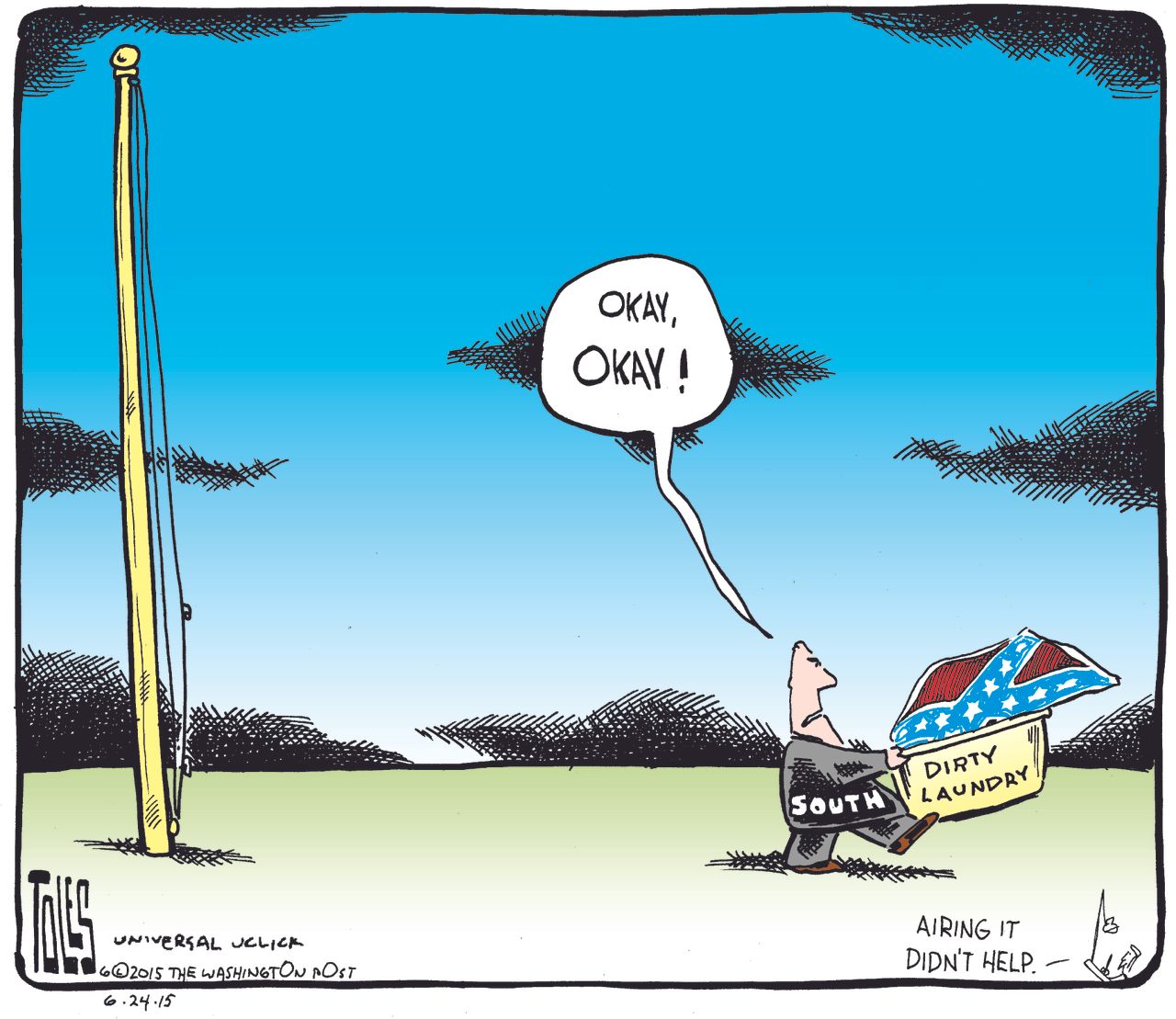 Editorial cartoon U.S. Confederate Flag