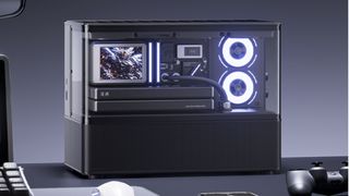 The Edifier Huazai New Cyber, a desktop speaker that looks like a gaming PC