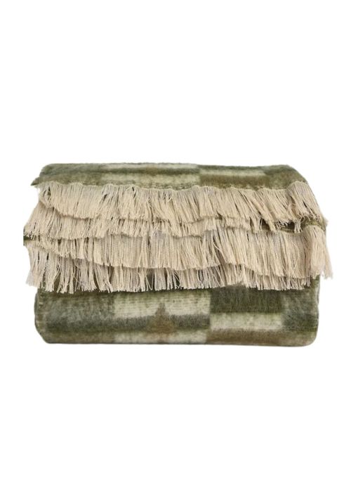 French Connection | Green Kindred Brushed Throw