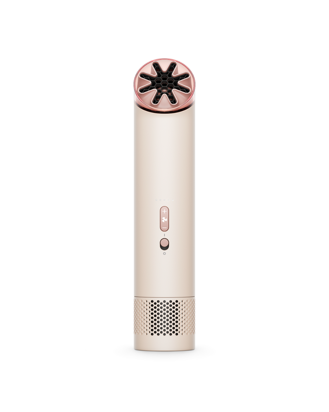 an image of the handheld dyson fan in white
