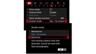 Canon EOS Electronic Shutter Modes EOS SOS